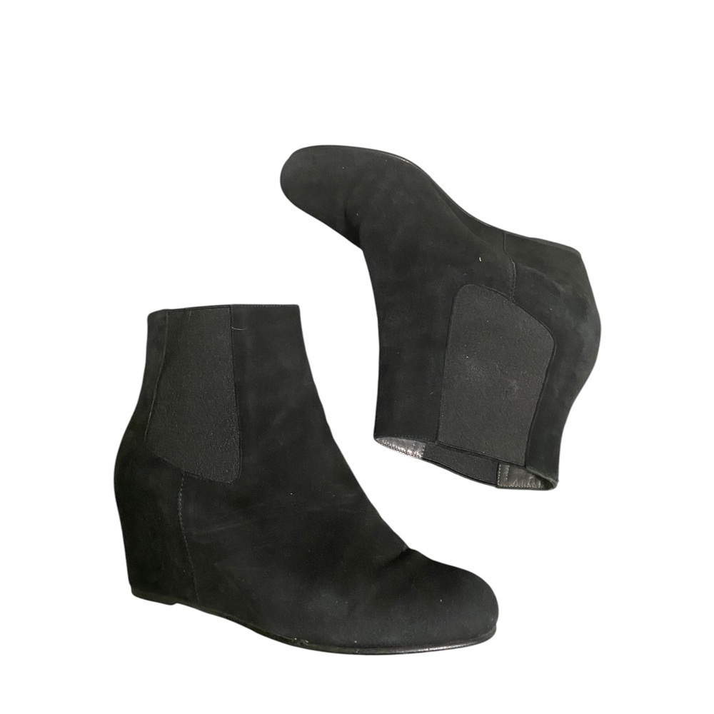 Stuart Weitzman Black Suede Nusocks Ankle Boots size 7